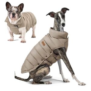Cozy Beige Dog Puffer Vest